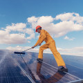 Can you clean solar panels in the heat of the day?