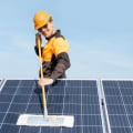 What materials are needed to clean solar panels?